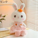 ぬいぐるみ 兎縫い包み うさぎ ワンピース ドレス ままごと ウサギぬいぐるみ 笑? 動物 添い寝枕 おもちゃ だきまくら 人形 ふわふわ もふもふ ままごと インテリア プレゼント 子供 女の子