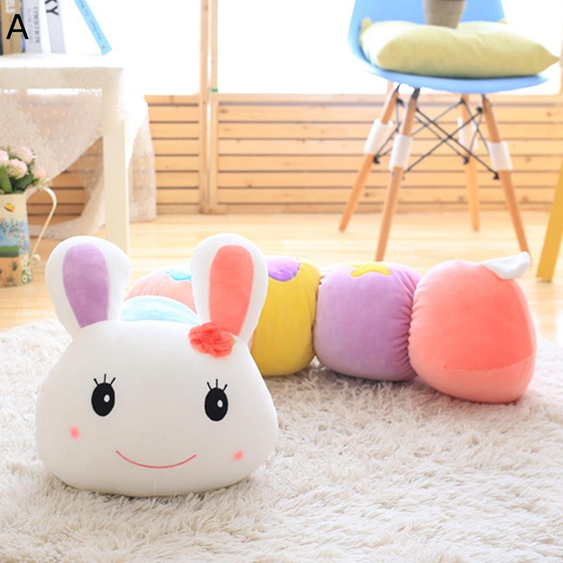 ぬいぐるみ 毛虫兎 うさぎ ロング抱きまくら 抱き枕 クッション そば枕 円筒型 長い 円柱 笑? 添い寝枕 抱き枕 おもちゃ ピロー 首枕 マシュマロ感 体長い 癒し ねむねむ お誕生日