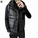 ダウン入りベスト フード付き メンズ 大きいサイズ アヒル羽毛 冬服 暖か 防寒ベスト フルジップ 兜布口袋 ラージポケット 立ち襟 L-5XL 上着 袖なし ...