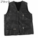 ムートンベスト 秋冬 レザーベスト 裏ボア ラムフリース V首 ラム革 防寒着 あったか チョッキ 袖なし 本革ジャケット トップス ライダース アウトドア 大きいサイズ カジュアル アウター パパ服