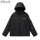 ダウンジャケット メンズ 冬用 ダウンコート タートルネック フード付き おしゃれ 雪山プリント グラデーション 英字柄 腕章 厚手 防寒対策 保温性 暖か ゆ...