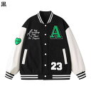 スタジャン スタジアムジャンパー メンズ アメカジジャケット 野球服 フロッキー ブルゾン ワッペン 秋服 冬服 防寒防風 ヴァーシティジャケット ワイド カジ...
