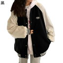 スタジャン スタジアムジャンパー メンズ レディース 野球服 アメカジジャケット ブルゾン パッチワーク 秋冬着 防寒 保温性 ヴァーシティジャケット ワイド カジュアル オシャレ 韓国風 INS風