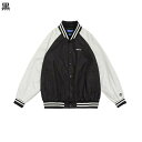 スタジャン メンズ ジャンパー べスボールジャケット シンプル パッチワーク 野球服 スタジアムジャンパー ヴァーシティ アメカジ 防寒防風 オーバーサイズ ブ...