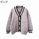 キルティングジャケット ニット 切り替え レディース ショットコート キルト 厚手 秋冬 前開き ニットカーディガン セーター ケーブル編み 保温 Vネック セーターアウター ゆったり オーバーサイズ