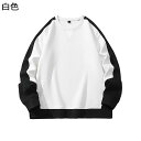トレーナー メンズ 秋服 ロング Tシャツ スウェット 大きいサイズ 切り替え 長袖 カットソー 丸首 プルオーバー 厚手 リブ袖 カジュアル 気持ちいい 快適 オシャレ 通学 運動 アウトドア 贈り物 アウター