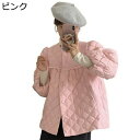 ダウンコート レディース ジャケット ノーカラー キルティング パフスリーブ 丸首 アヒル羽毛 長袖 秋 冬 ウィンタージャケット 上着 動きやすい 保温 日常 アウトドア 女性用 ゆったり
