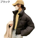 ショート丈 綿入れジャケット ハイネック ダウン風 レディース ボリューム 防風 柔らかい トップス 防寒着 オーバーサイズ ゆったり 冬服 可愛い 女性 ファッション 韓国風 20代 30代 フォーマル(4)