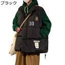 中綿ベスト 数字 スタンドカラー ポケット メンズ 防寒ベスト ノースリーブ 中綿入 チョッキ 秋服 冬物 無袖コート パファーベスト ダウンコットン カジュアル 通学 通勤 お散歩 スリム