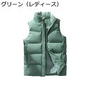 ダウンベスト 無地 スタンドカラー ポケット メンズ レディース 秋冬着 ノースリーブ 大きいサイズ チョッキ 防寒ベスト 軽量 ホワイトダウン 保温性 カジュアル 流行り おでかけ レイヤード