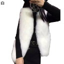 レディース 毛皮ベスト ファー ショート 大きいサイズ 秋冬 フェイクフォックスファー 模造キツネ 毛皮ジャケット 袖なし チョッキ カジュアル 体型カバー 防...