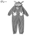 レディース モコモコルームウェア 着ぐるみパジャマ 前開き 兎耳 秋冬向き オールインワン スリップウェア 寢巻き 裹ボア フランネル ジッパー式ナイトガウン フード付きロンパース 暖かい 厚手 もこもこ グレー