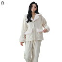 ネルパジャマ レディース 寝間着 ルームウェア 上下set 防寒保温 暖かい 寝巻き Vネック 厚い ふわもこ 柔らか ゆったり 秋冬向き ぱじゃま フランネル...