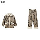 寝巻き パジャマ レディース ルームウェア 上下セット 総柄 花柄 防寒着 保温 暖かい 敏感肌 厚手 ふわふわ もこもこ ぱじゃま 便利服 柔らかい 女の子 ...