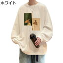 スウェット ゆったり トレーナー ロング Tシャツ メンズ 3Dプリント 秋冬 長袖 カットソー 丸襟 クルーネック プルオーバー 個性的 パーカー 伸縮性 薄手 快適 通勤 スポーツ 旅行 贈り物 原宿系 上着
