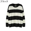 冬服 秋春 縞柄セーター メンズ レディース ニット おおきいサイズ ふわふわ 柔らかい 保温性 暖かい ラウンドネック 男女兼用 ギフト お誕生日 普段着 カ...
