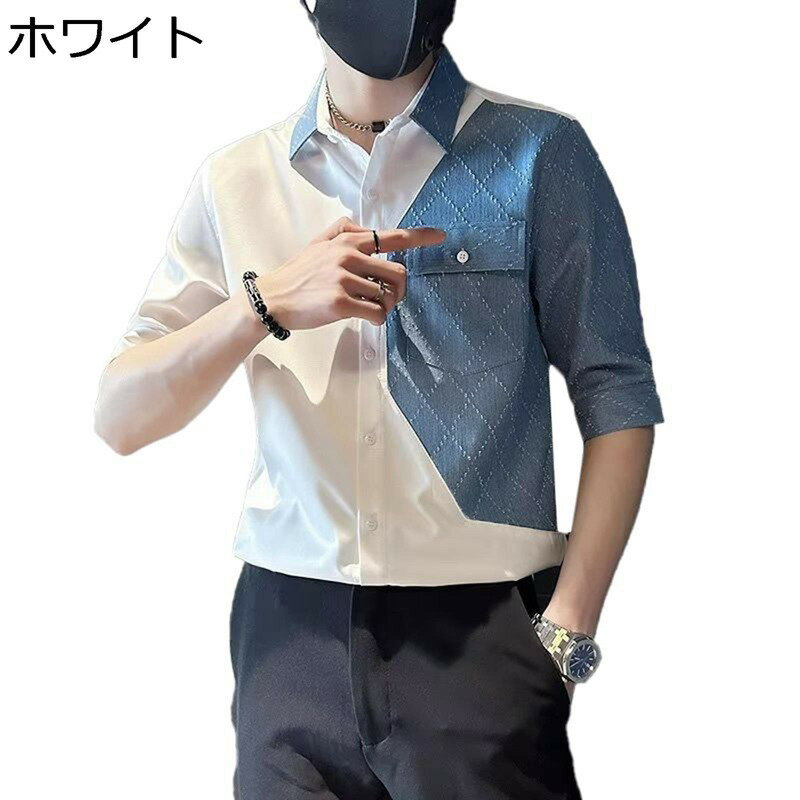 シャツ メンズ デニムシャツ 半袖 春夏秋 大きいサイズ カジュアルシャツ 薄い 通気性 フィット おおきいサイズ 個性 運動 サッカー 普段着 オシャレ カジュアル ビジネス ベーシック