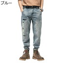 デニムパンツ メンズロングパンツ ワイドパンツ アメリカン ジーパン 綿100 ゆったり おしゃれ カジュアル ファスナー付き ストレート オーバーサイズ 耐摩耗 オールシーズン 作業用 通勤 旅行
