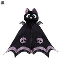 コウモリ 着る毛布 着るブランケット ショールマント 髑髏 肩掛け ひざ掛け 可愛い 冬 おしゃれ ルームウェア 部屋着 あったか ガウン パーカー ボタン付き お昼寝 オフィス サボ 便利 ハロウィン
