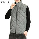 パファーベスト チョッキ 中綿ベスト メンズ 冬服 軽いベスト あったかい 立て襟 防寒 保温 無地 ベーシック 通勤通学 デイリー 街着 大きいサイズ 袖なし...