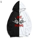 スカルプリント パーカー メンズ 秋服 大きいサイズ フード付き ゆったり カジュアル スポーツ プルオーバー 秋 冬 春 トレーナー ジャージ 原宿系 コントラストカラー配色 おしゃれ 切り替え ロック ヒップホップ