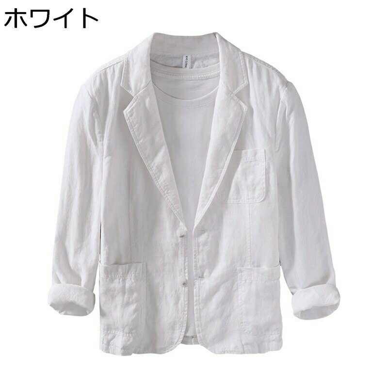 リネンシャツ メンズ カジュアルシャツ 羽織 カーディガン 甚平 浴衣 長袖 大きいサイズ 開襟 シンプル 無地 マルチポケット 春夏 ゆったり 着心地が良い 速乾吸汗 通気 ストリート 上着 アウトドア
