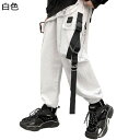 カーゴパンツ 作業パンツ レディース ワイド イージーパンツ 原宿 男女兼用 ストラップ チェーン ロング丈 ルーズワイド かっこいい お洒落 ヒップホップ カ...