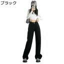 デニムパンツ カジュアルパンツ レディース 超ロング丈 ずぼん ストレート 大きい ルーズワイド 引き紐 軽量 ダンスパンツ コットン お出掛け モード系 動き...