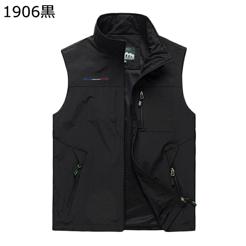 フィッシングベスト メンズ アウトドアベスト カメラマン ジレ チョッキ 重ね着 ポケット付き 軽量 通..