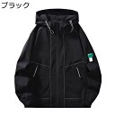 フード付きジャケット メンズ カーゴジャケット 長袖 ウインドブレーカー 春秋冬物 ジップアップ 防水 防寒防風 シンプル 軽量 大人 おおきいサイズ トップス...