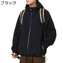 ウインドブレーカー マウンテンジャケット メンズ ミリタリージャケット フード付 ジップアップ 防風 防寒 アウター 長袖 無地 柔らかい おおきいサイズ ラッ...