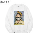 パーカー トレーナー 6xl 油絵柄 綿100% メンズ s 長袖 クルーネック ニット スウェット ゆったり 秋 春 ソフト 通気 快適 カジュアル デイリー...
