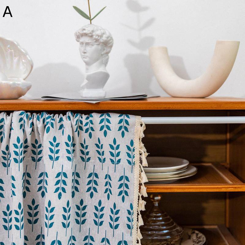 葉柄 遮光カーテン 目隠し 窓用 カフェカーテン 断熱 UVカット 省エネ インテリア デコレーション キッ..