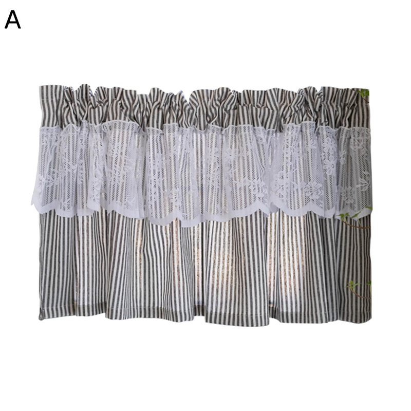 カフェカーテン 遮光 断熱 幅130cm ストライプ柄 UVカット 省エネ 窓用カーテン 突っ張り棒なし ベランダ 洗面所 出窓 外からは見えない プライバシー対策 目隠し インテリア 春 夏 秋 冬