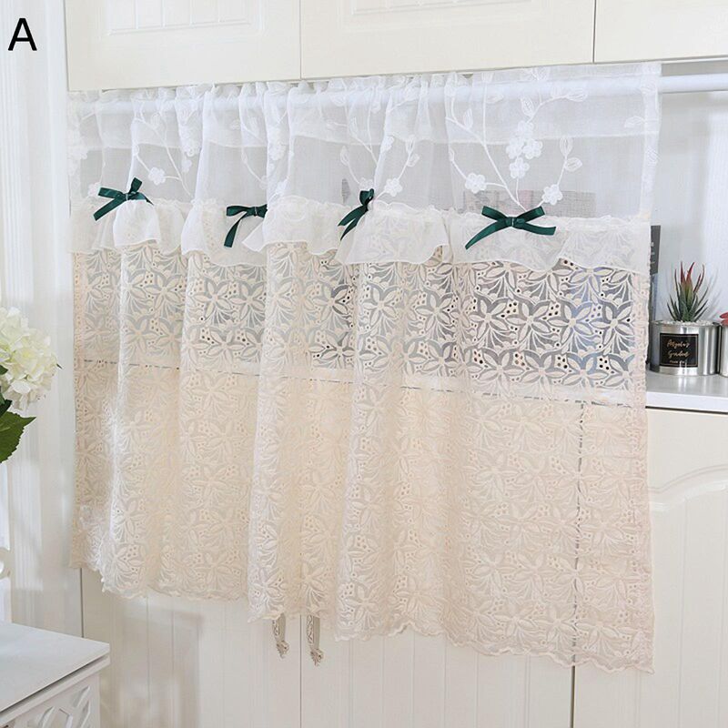 薄手 窓用 カフェカーテン 透け感 遮光 断熱 UVカット 省エネ カーテン キッチン 喫茶店 プライバシー保護 少し目隠し 春 夏 秋 冬 モダン 飾り インテリア デコレーション 突っ張り棒なし