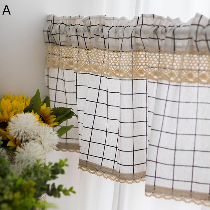 カフェカーテン 窓用 遮像 省エネ 幅140cm ショートカーテン 外から見えにくい 喫茶店 キッチン窓 トイレ 戸棚 目隠し プライバシー保護 春夏秋冬 インテリア デコレーション 突っ張り棒なし