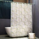 風呂カーテン 花柄 リーフ 田園風 シャワーカーテン 撥水カーテン バスカーテン 防水 防カビ 遮像 180cm丈 200cm丈 半透明 eva 透け感 厚手 ユニットバス 乾湿分離 耐久性 美容院 部屋に 移転祝い ホワイト