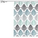 バスカーテン 花柄 簡約 モダン 撥水カーテン シャワーカーテン フック 180cm丈 200cm丈 風呂カーテン 防カビ ビニールカーテン 厚手 透けない 車庫 プライバシー保護 着替え室 ユニットバス 部屋に 浴室 ブルー