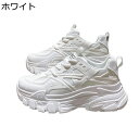 厚底 スニーカー スポーツシューズ レディース ローカット メッシュ レースアップ クッション ランニング ウォーキン ジョギング 防滑 軽い 着脱簡単 脱がない 幅広 足長効果 普段 通勤 仕事 外出 春秋用