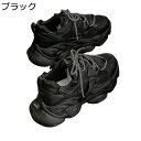 スニーカー 厚底 3.5cmUP スポーツシューズ レディース ローカット レースアップ メッシュ ランニング 通気性 滑りにくい 疲れにくい 柔らかい 幅広 身長UP 普段 通勤 外出 春夏秋 無地
