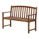 木製ベンチ 不二貿易 82064 4953980820648 幅1284 奥行586 高さ900mm 木製 アカシア オイルステイン仕上げ 背もたれ 肘付き 室内 屋外 ガーデニング ガーデン アウトドア レジャー ベランダ テラス バルコニー ベンチチェア パークベンチ ガーデンチェア 屋外ベンチ 休憩