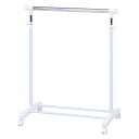 【6個セット】パイプシングルハンガー 3644-A0-WH 14201 不二貿易 4953980142016 15541 幅750 奥行430 高さ895~1470mm 衣類 コート ジャケット アウター ハンガー 衣紋掛け 頑丈 大容量 ハンガーラック シルバー ホワイト 白キャスター付き