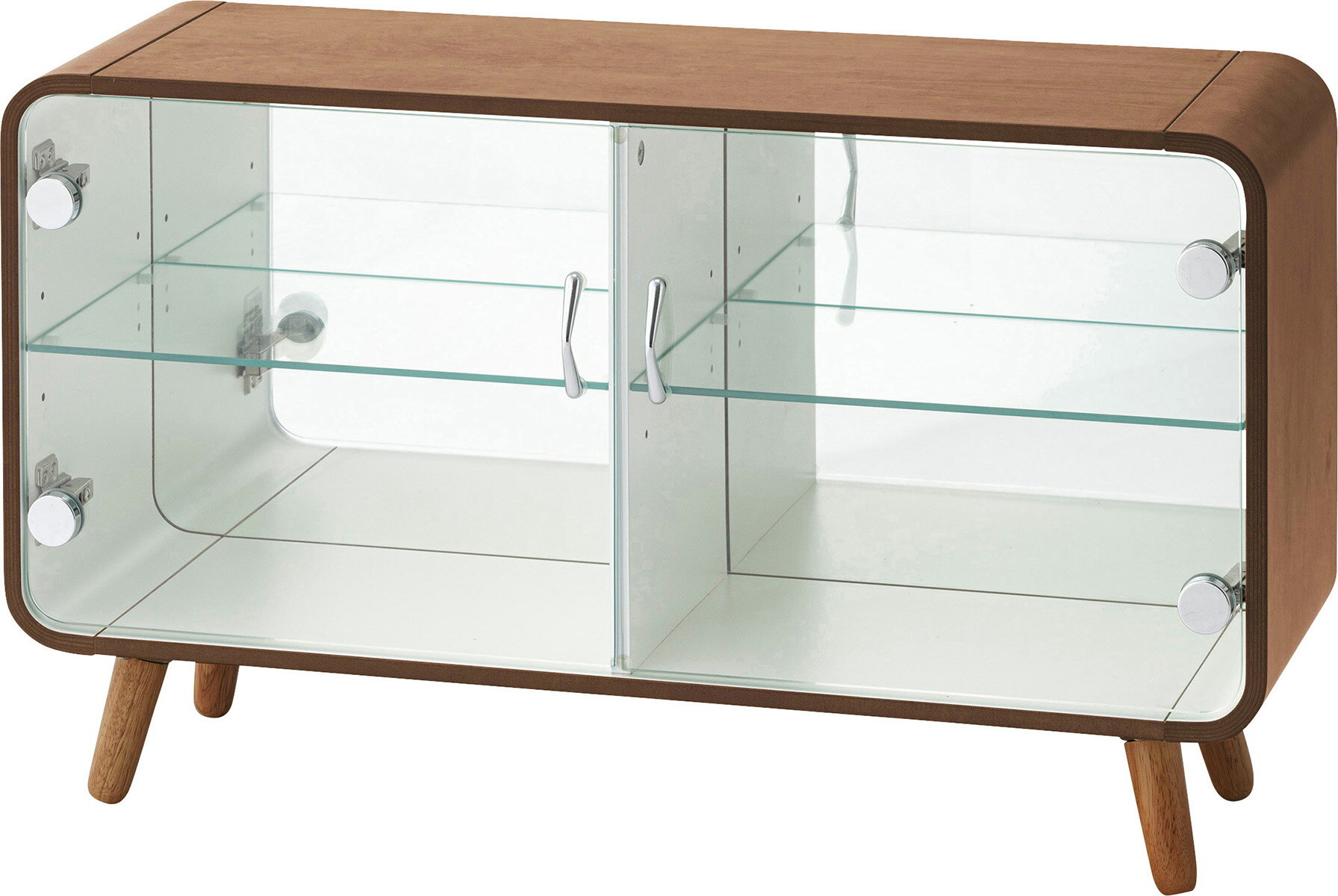 東谷 ストレージ コレクションシェルフ ロータイプ W79.5×D25×H46(取手含めず) ブラウン|ナチュラル PT..