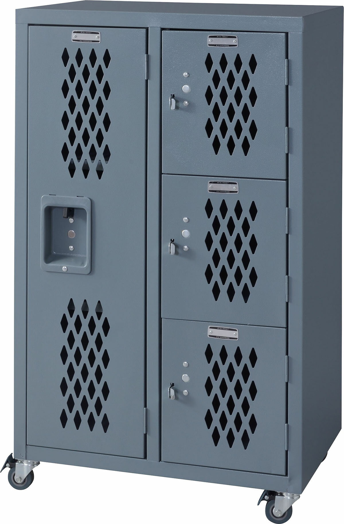 東谷 ストレージ ロック スチールチェストL W58×D38.5×H98 グレー|アイボリー TPN-41GY 4985155204380 ..