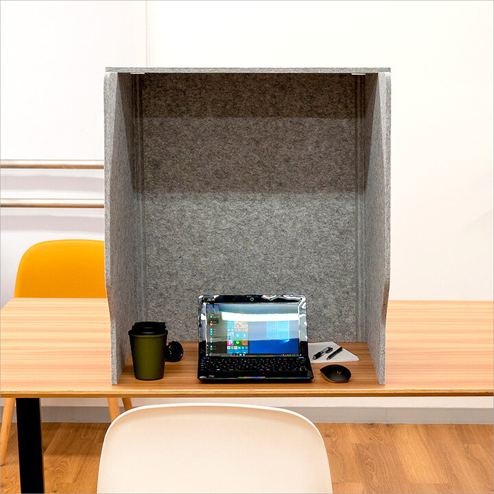 吸音 デスク パーテーション felmenon フェルメノン 高さ70cm 幅60cm BSTR-600-GY 4573469698201 テレワーク 間仕切り 防音 デスクトップパネル 飛沫防止 リモートワーク オフィス 卓上 ブース 持ち運び パーティション 衝立 フェルト 簡単 仕切り ついたて 配信 partition-lab-10038345 パーテーションラボ サンプル画像2