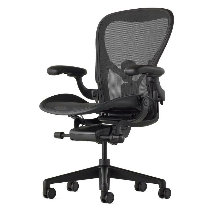 アーロンチェア Aeron Chair B-size HermanMiller ハーマンミラー リマスタード ミディアム ポスチャーフィットSL フル装備 Bサイズ グラファイト【 ハーマンミラー正規店 】体圧分散 脊椎全体をサポート 人間工学 マテリアル イノベーション 持続可能性 疲労の軽減 生産性