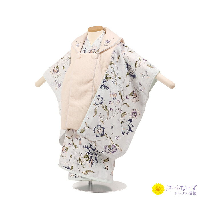 【七五三女児 被布セットレンタル】JILLSTUART 青 着物 三歳児 被布 女の子 巾着 髪飾り 3歳 022 ひな祭り【往復送料無料】【七五三レンタル】【...