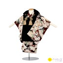 【七五三 】男児 被布セット三歳児 レンタル 兜 黒ベロア×深紅 華徒然 被布 男の子 2歳 3歳 和装 フルセット 着物 2才 3才 お参り 写真 晴れ着 和...