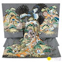 【レンタル】お宮参り 男の子 鷹 黒疋田 刺繍入り 伝統和柄 産着 記念撮影 レンタル ベビー 赤ちゃん 初着 お祝い よだれかけ 帽子 お守り フルセット 0099【往復送料無料】【産着レンタル】【きものレンタル】【レンタル和装】