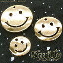 楽天アクセパーツ専門店Parts Land神戸2個 Gold Smile 約12mm 人気のスマイルニコちゃんパーツ 見るだけでにこちゃん笑顔になれるhappyモチーフ L&Aの高品質上質鍍金で変色耐久度up！K16GP＆本ロジウム ネックレスピアスイヤリングプチペンダントブレスレットなどハンドメイド 2個価格